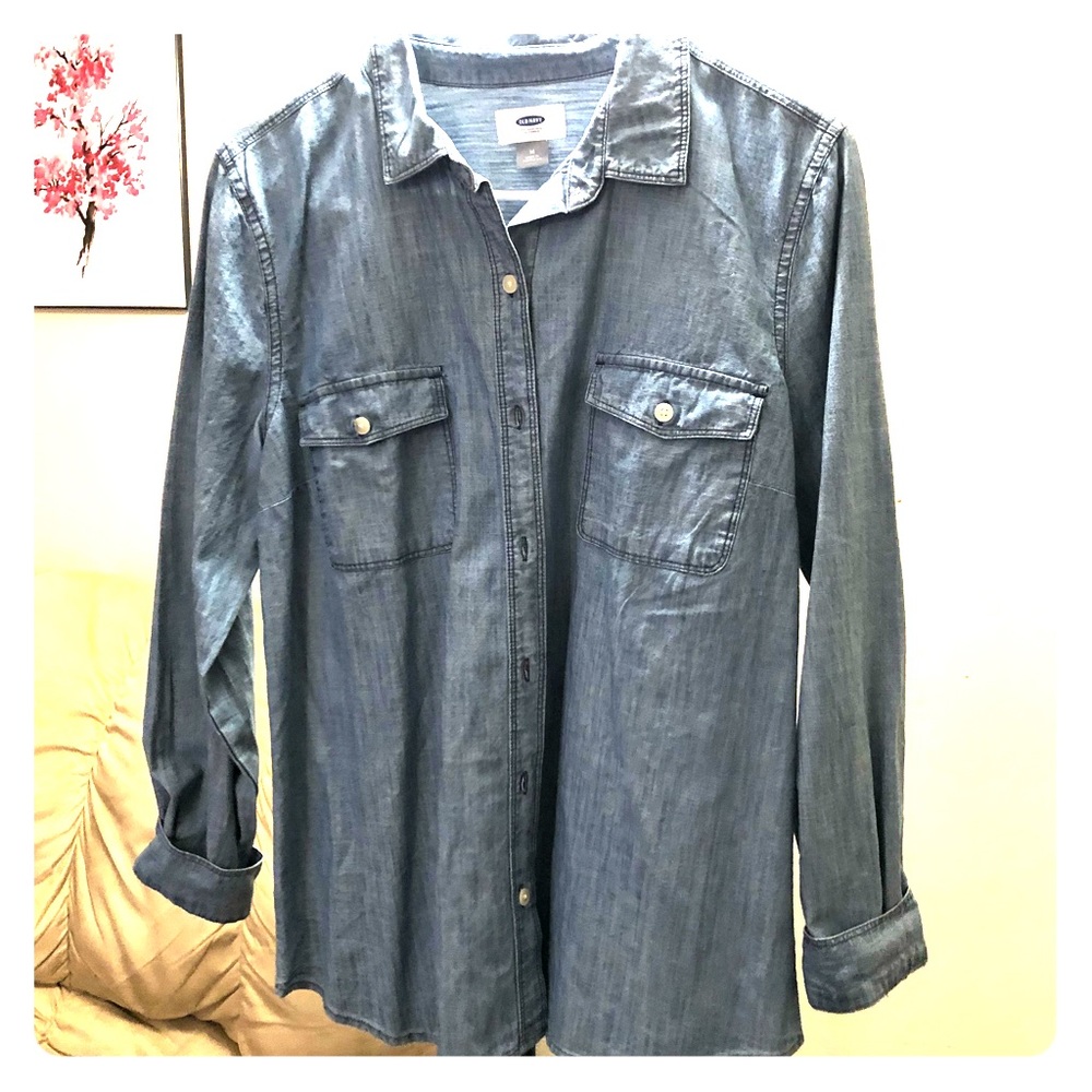 Old Navy Medium Blue Button Down